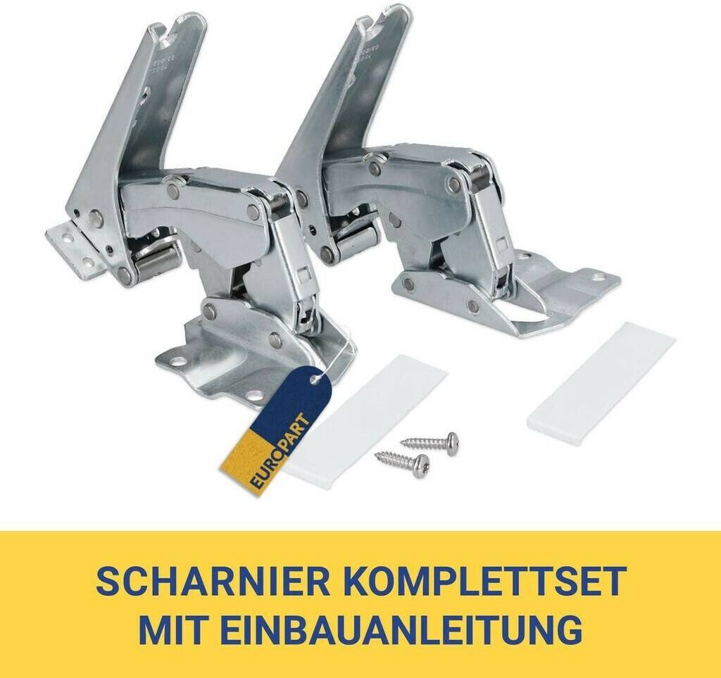 EUROPART Türscharnier Set wie Bosch 00481147 für Kühlschrank Gefrierschrank Haushaltsgeräte