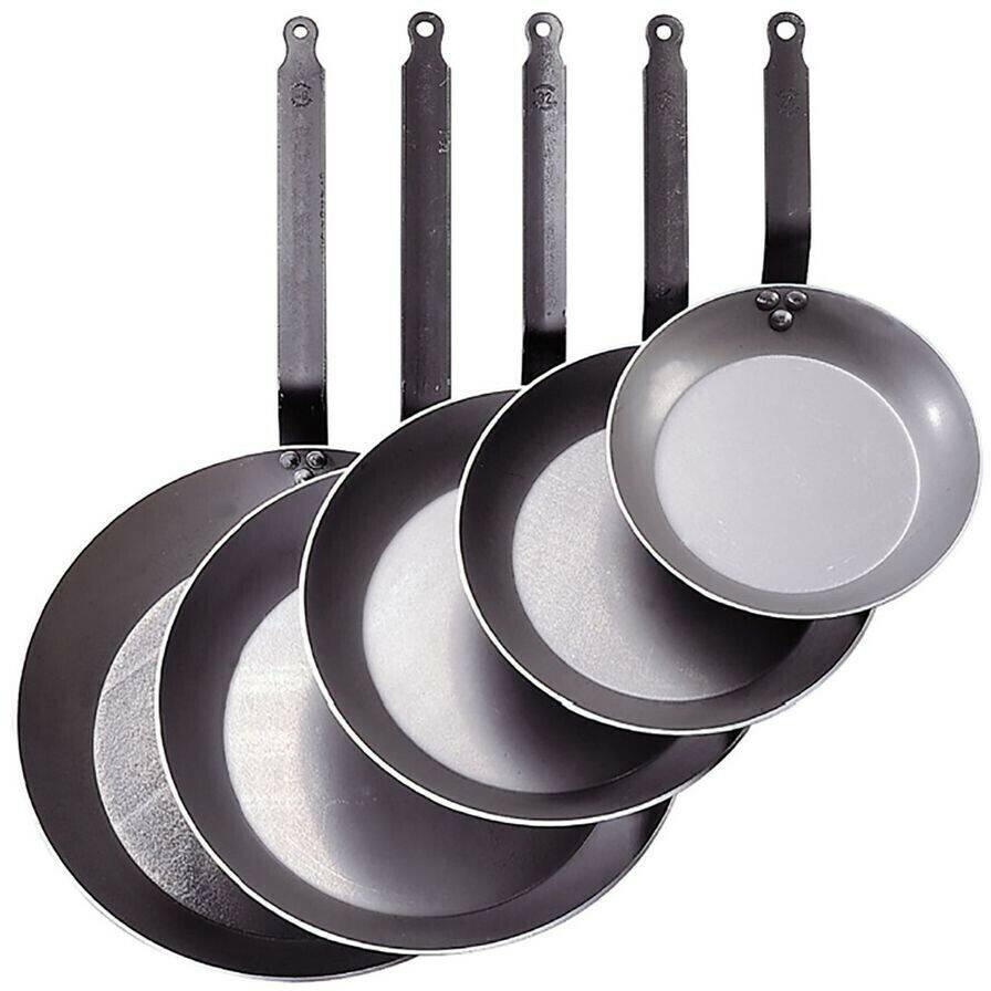 Töpfe & Pfannen De Buyer Carbone Plus Runde Lyonnaise Bratpfanne 24 cm