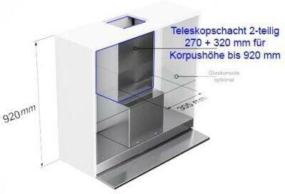 Falmec Teleskop-Schacht 270/320 mm Elektro-Großgeräte