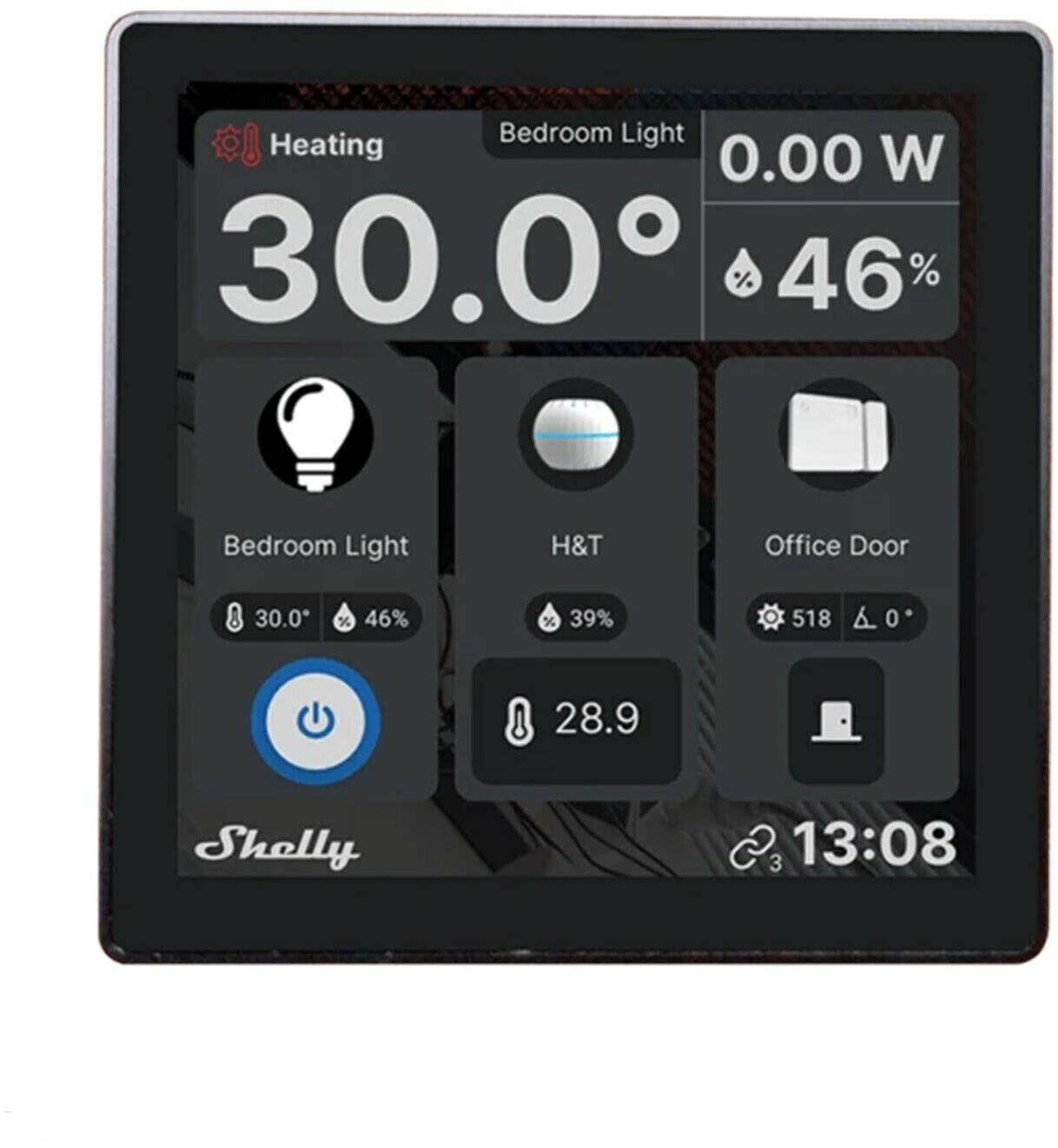 Shelly Wall Display Android schwarz Sicherheitstechnik