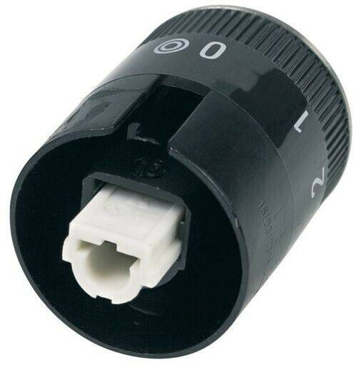 easyPART wie 00604780 BOSCH Siemens 604780 Drehgriff Knebel Griff Knopf Kochplattendrehgriff Energiereglerknopf für Kochstelle Zweikreis schwarz edelstahl Herd Kochmulde Kochstelle Haushaltsgeräte