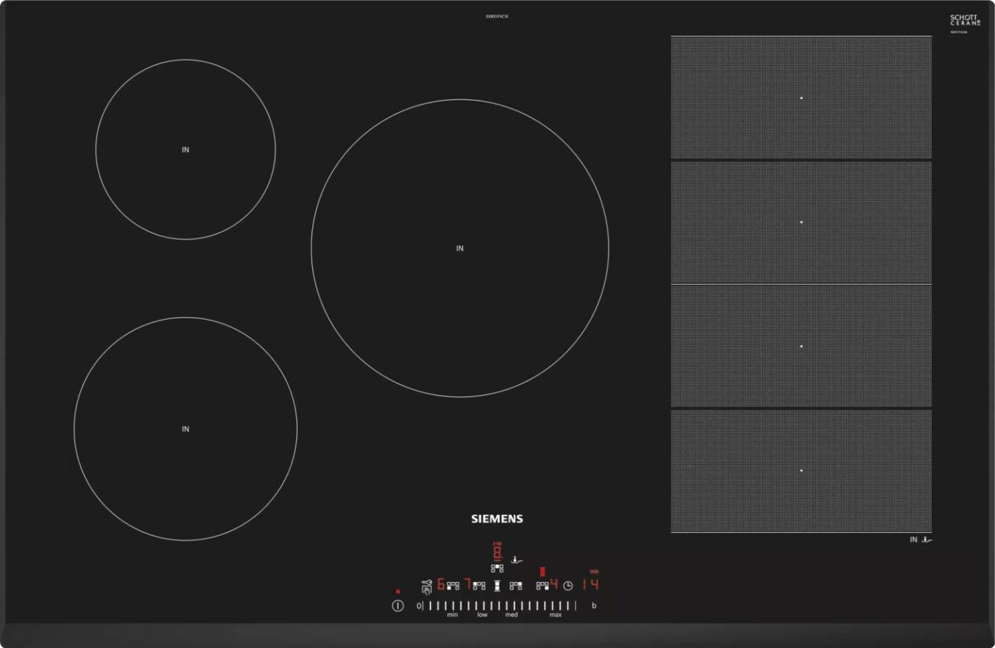 Siemens iQ700 Induction hob 80 cm black Elektro-Großgeräte