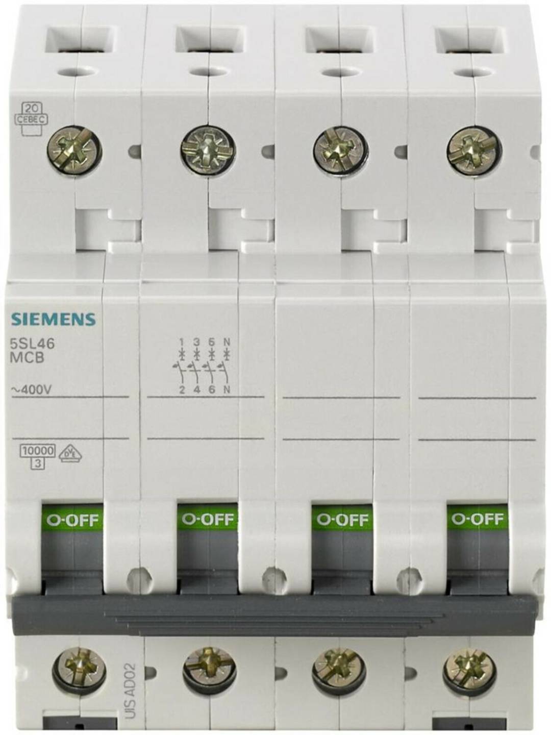 Siemens 10kA 3+N-polig C 16A (5SL46167) Elektrik