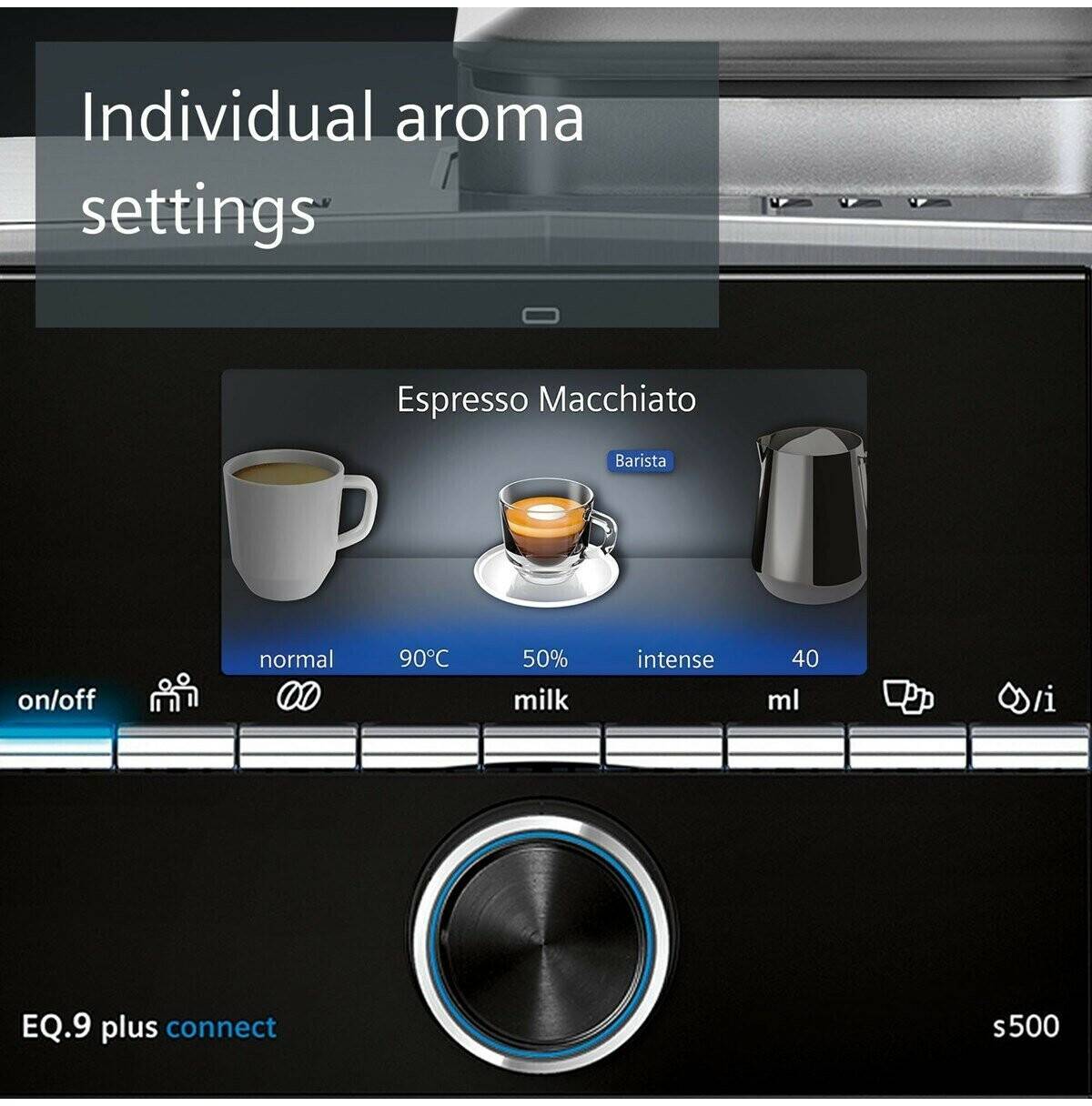 Kaffeezubereitung Siemens EQ.9 plus s500connect TI9553X1RW