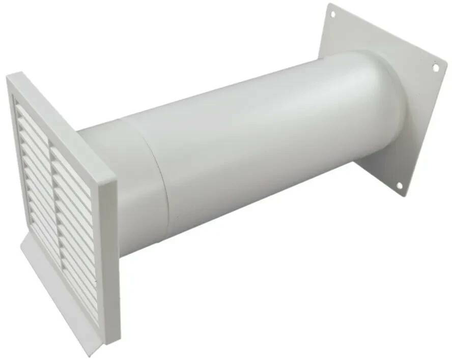 Quellmalz Spar-Set Abluft Mauerkasten 150 mm mit Rückstauklappe Elektro-Großgeräte